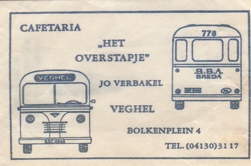 B.B.A. BBA Breda - oude busmaatschappij - oude bus, Verzamelen, Spoorwegen en Tramwegen, Ophalen of Verzenden, Gebruikt, Trein