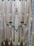 Mooie donker groene Kroonluchter voor kaarsen., Ophalen, Zo goed als nieuw, Metaal