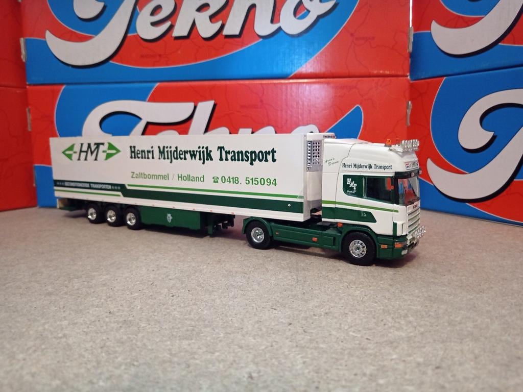 Scania 144 koeloplegger Henri Mijderwijk Tekno, Hobby en Vrije tijd, Modelauto's | 1:50, Tekno, Nieuw, Tekno, Bus of Vrachtwagen