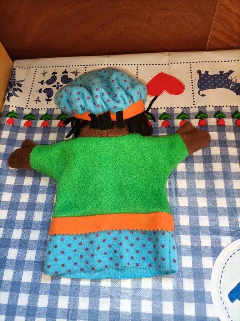 Zwarte piet handpop 27 cm groot, Ophalen of Verzenden