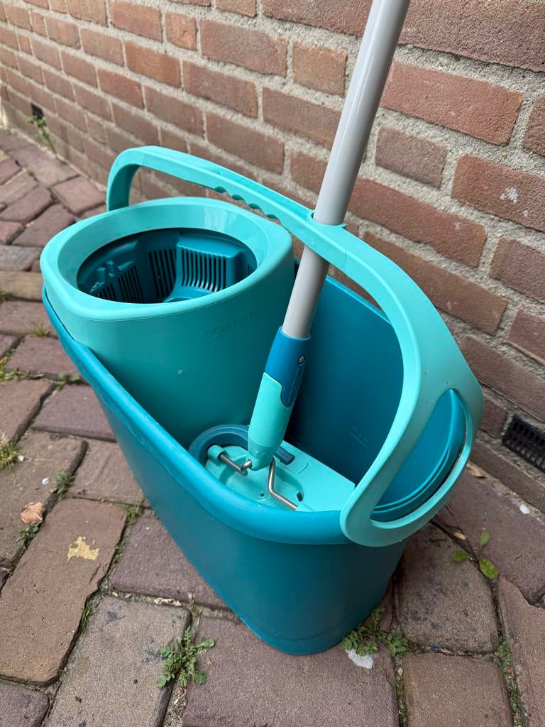 Leifheit Dweilsysteem met Emmer en Mop, Huis en Inrichting, Schoonmaakartikelen, Ophalen of Verzenden, Mop of Dweil