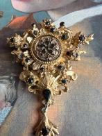 broche met zwarte stenen, Met kristal, Overige materialen, 4 tot 7 cm, Gebruikt