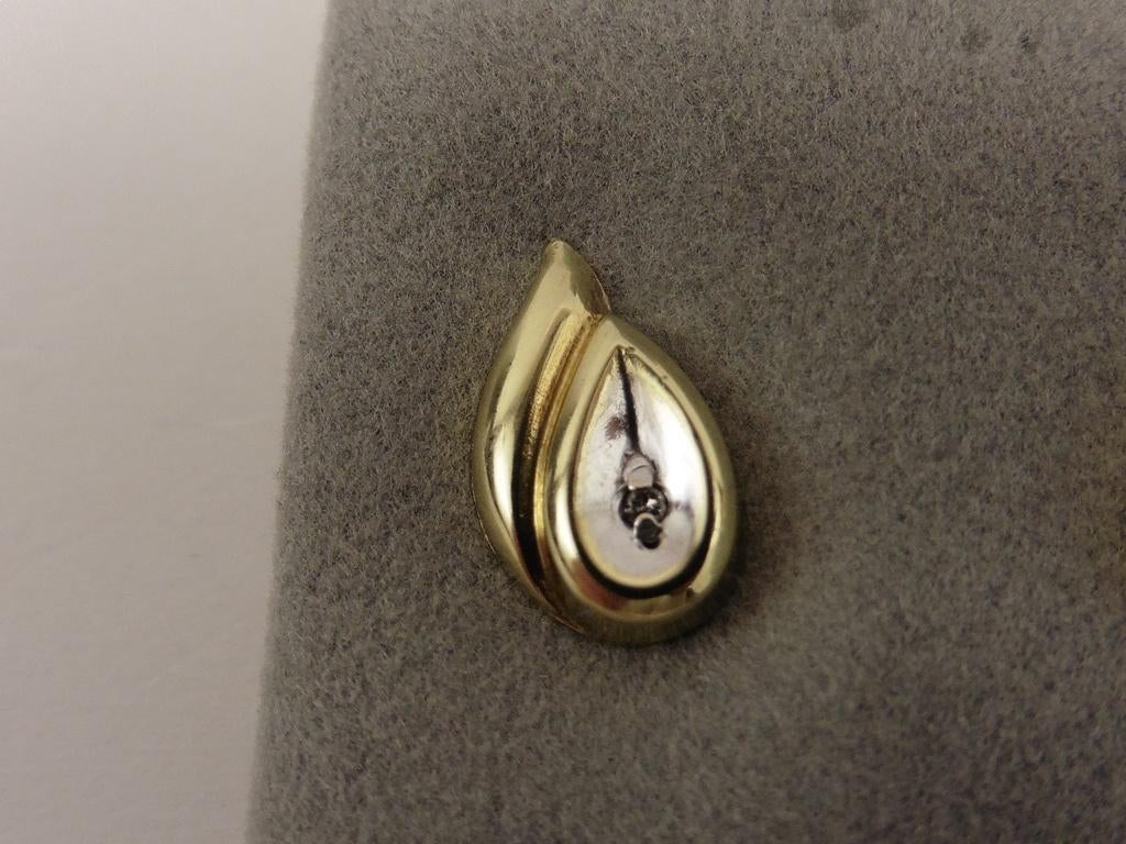 Gouden oorknopjes met zirkonia                          G114, Gebruikt, ., Ophalen of Verzenden, .