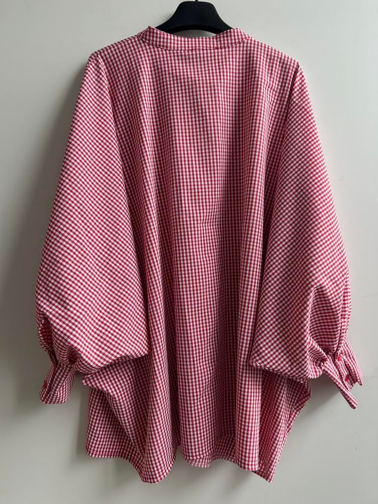 GARCONNE ruimvallende blouse ruitje rood mt TU, Kleding | Dames, -, Verzenden, Parijs, Nieuw