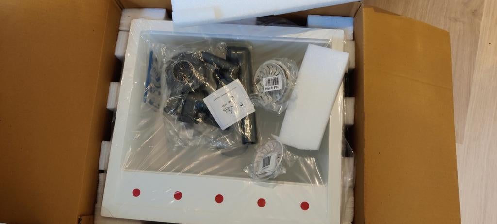 Teab: Nieuwe DPS 708156 spoelbak / gootsteen keuken wit, Huis en Inrichting, Keuken | Keukenelementen, Ophalen, Wit, Nieuw, 50 tot 100 cm