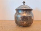 Antiek Verzilverd Snoep Potje, Antiek en Kunst, Antiek | Goud en Zilver, Ophalen of Verzenden, Zilver