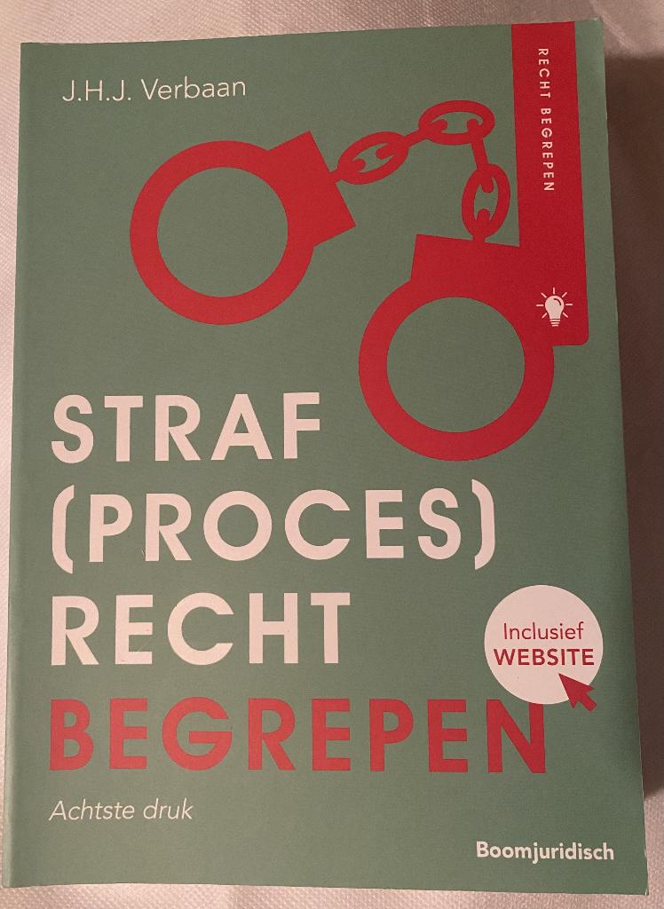 Straf(proces)recht begrepen 8e druk, Boeken, J.H.J. Verbaan, Zo goed als nieuw, Alpha, HBO