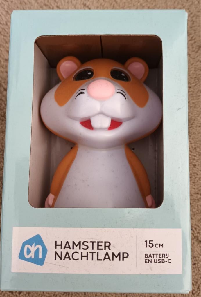 Hamster nachtlampje AH, Ophalen of Verzenden, Nieuw, Lamp