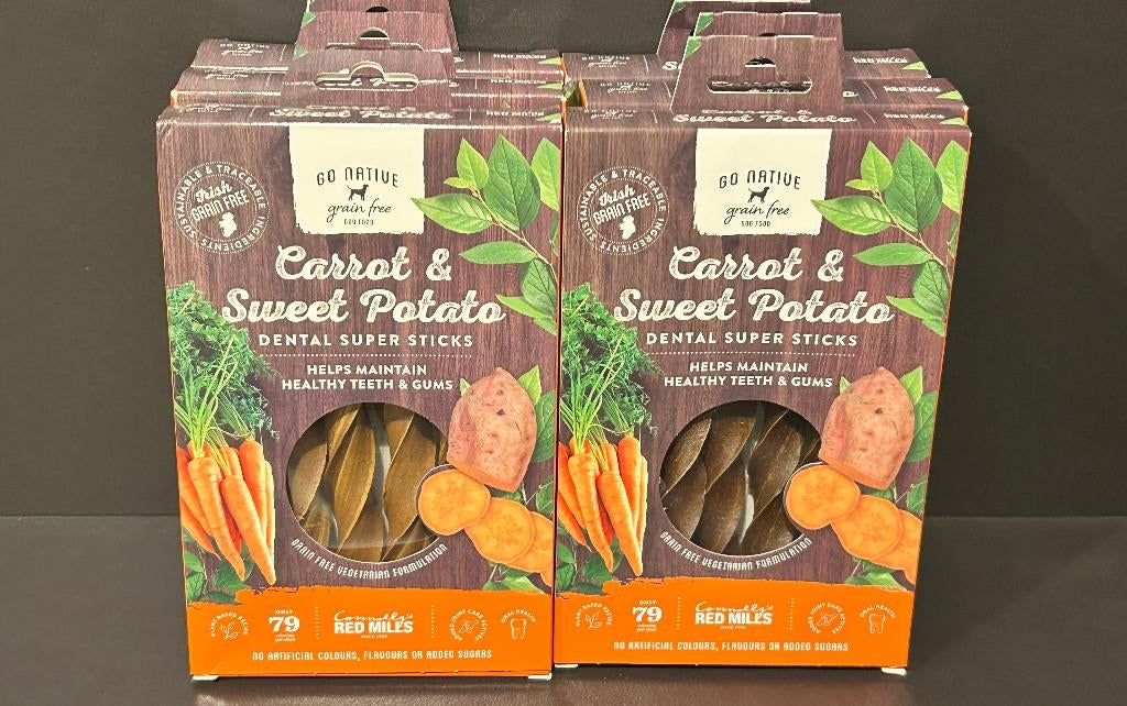 6 x Red Miles carrot & sweet potato dental sticks 150g, Dieren en Toebehoren, Dierenvoeding, Ophalen of Verzenden, Hond