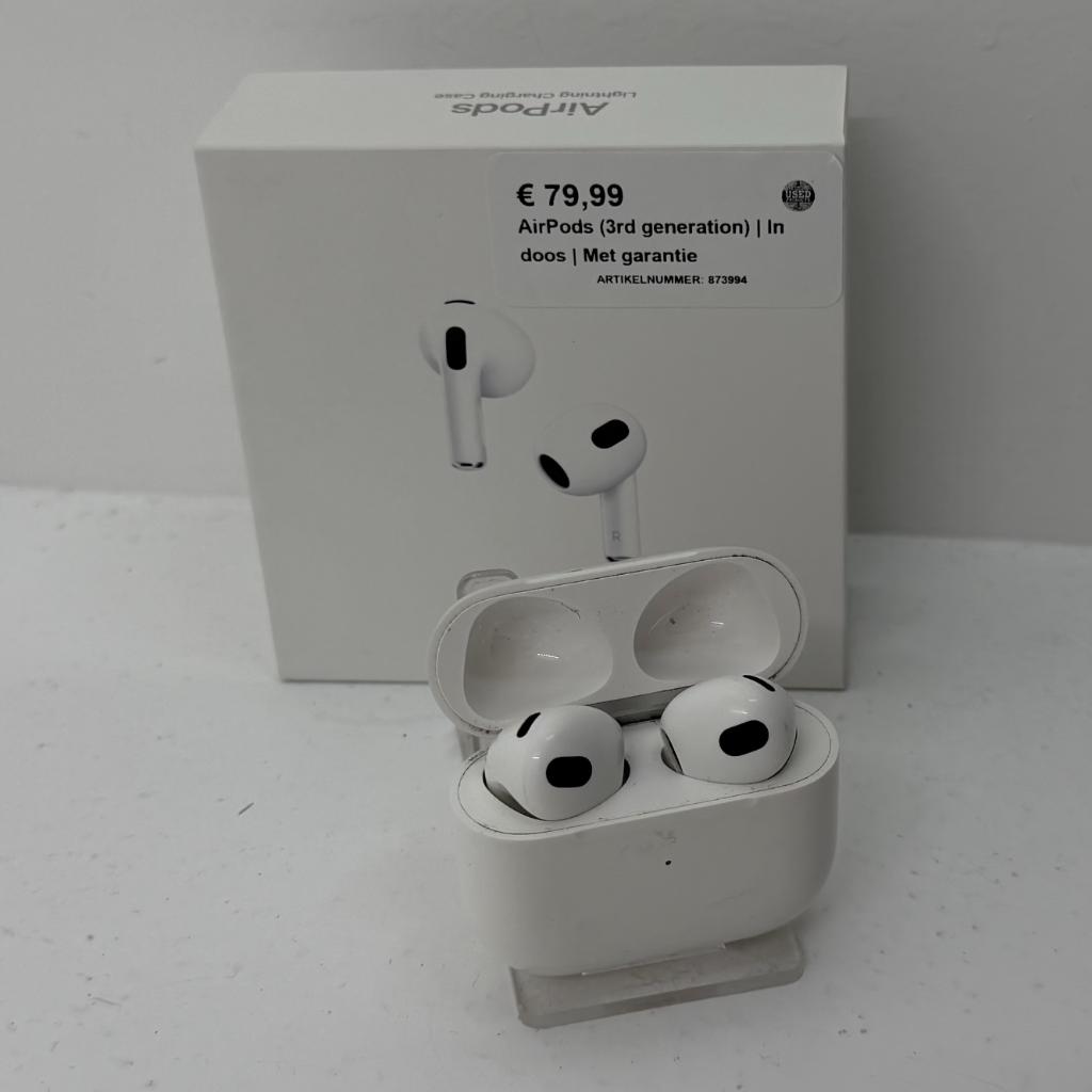 Apple AirPods 3rd gen | In doos | Met garantie, Gebruikt, Dordrecht@usedproducts.nl, Toulonselaan 72, Ophalen of Verzenden
