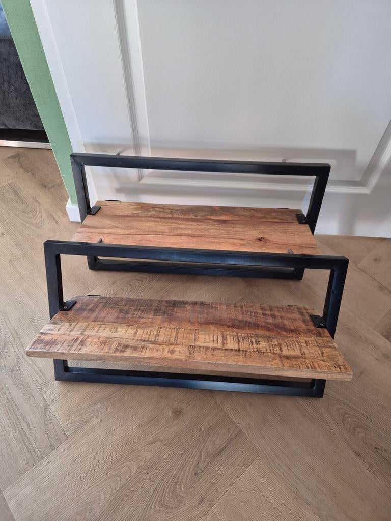 2 Wandplanken mango hout, Huis en Inrichting, Ophalen
