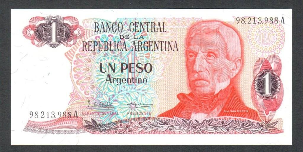 Bankbiljet - Argentinie - 1 peso - 1983 - UNC., Ophalen of Verzenden, Zuid-Amerika, Los biljet