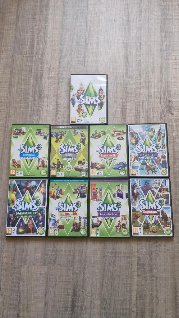 De Sims 3 + uitbreidingen, Spelcomputers en Games, Games | Pc, Gebruikt, Simulatie, 1 speler, Vanaf 3 jaar, Ophalen of Verzenden