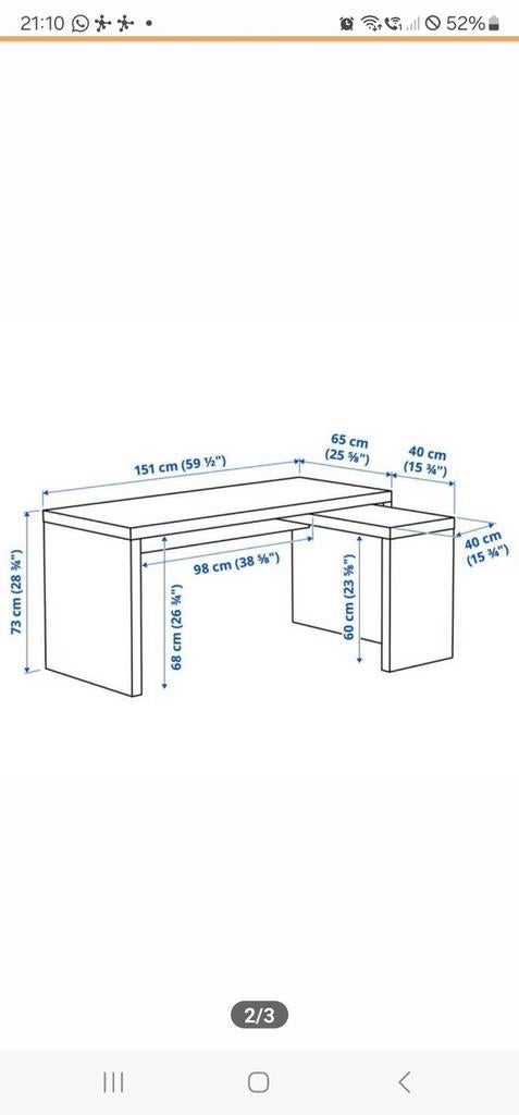 IKEA Malm bureau - Gratis afhalen, Ophalen, Opbergruimte, Gebruikt, IKEA