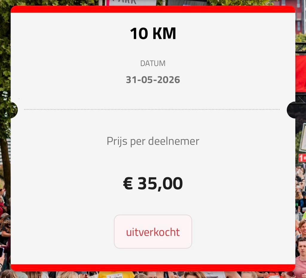GEZOCHT: startbewijs/ticket 10km voor marathon van Utrecht, Tickets en Kaartjes, Eén persoon