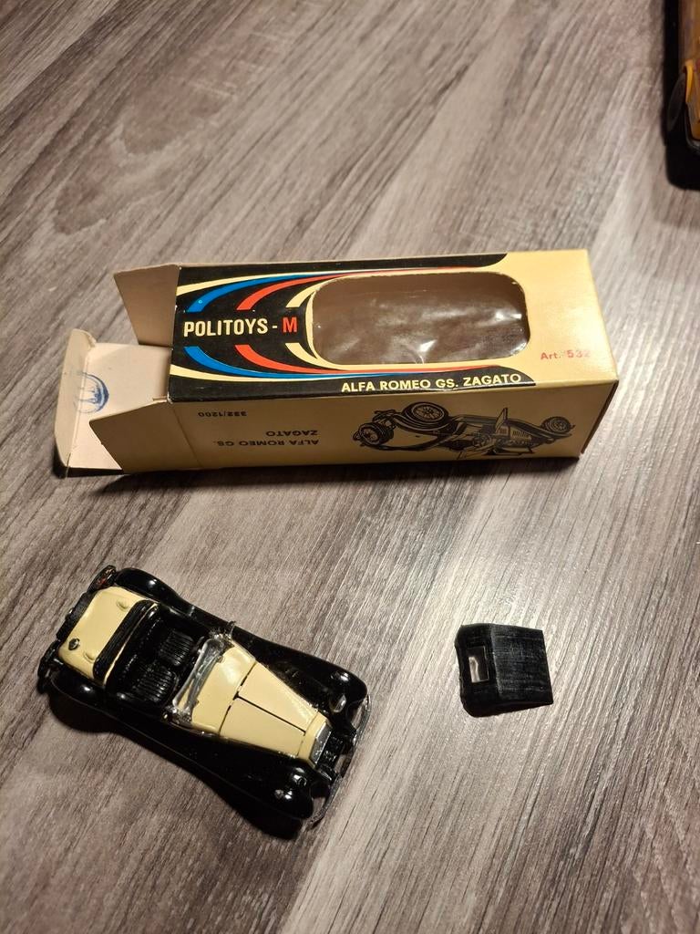 Politoys Alfa Romeo GS Zagato met originele doos, Ophalen of Verzenden, Zo goed als nieuw, Auto