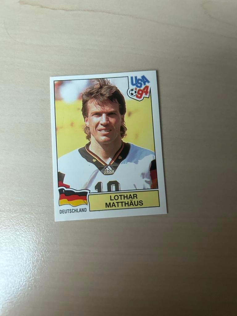 Panini USA '94 Lothar Matthäus Sticker #175, Ophalen of Verzenden, Zo goed als nieuw, Sport