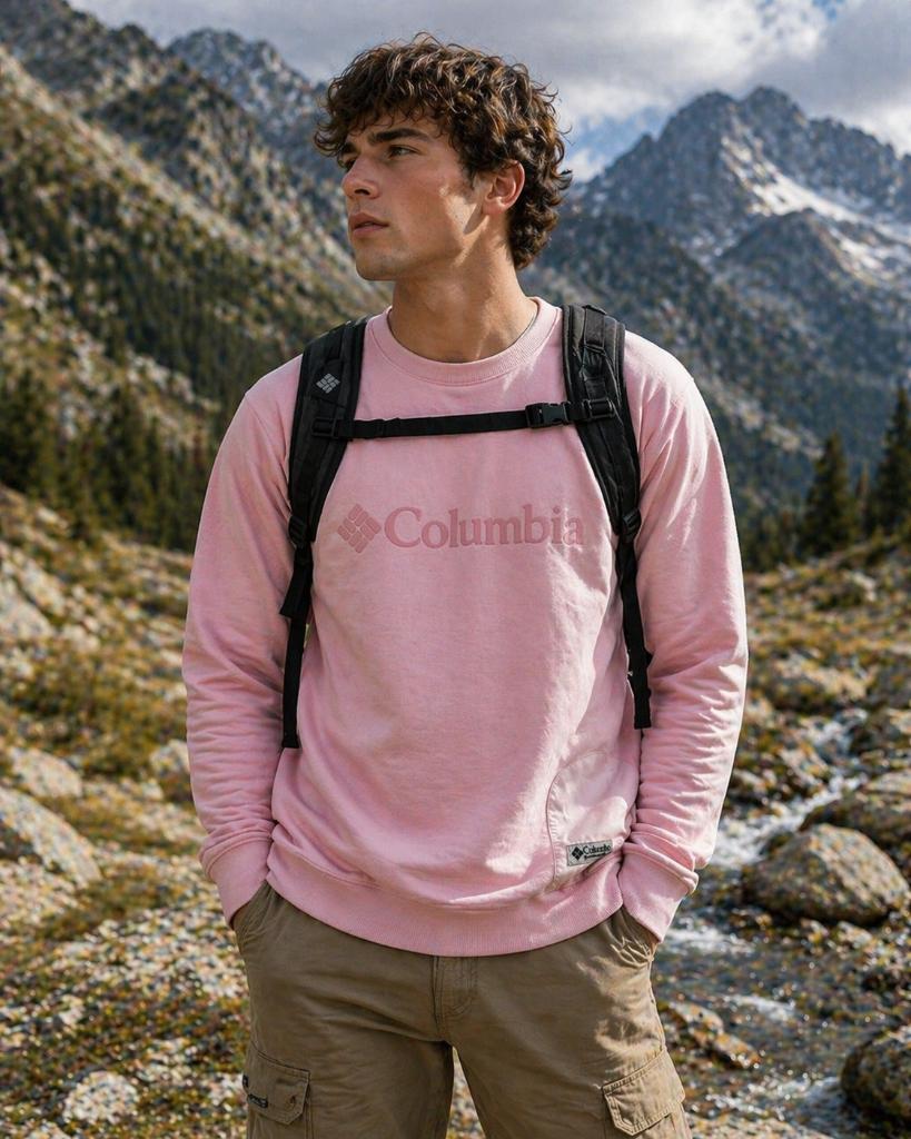 Columbia sweater zalm roze | M, Kleding | Heren, Columbia, Maat 48/50 (M), Ophalen of Verzenden, Zo goed als nieuw