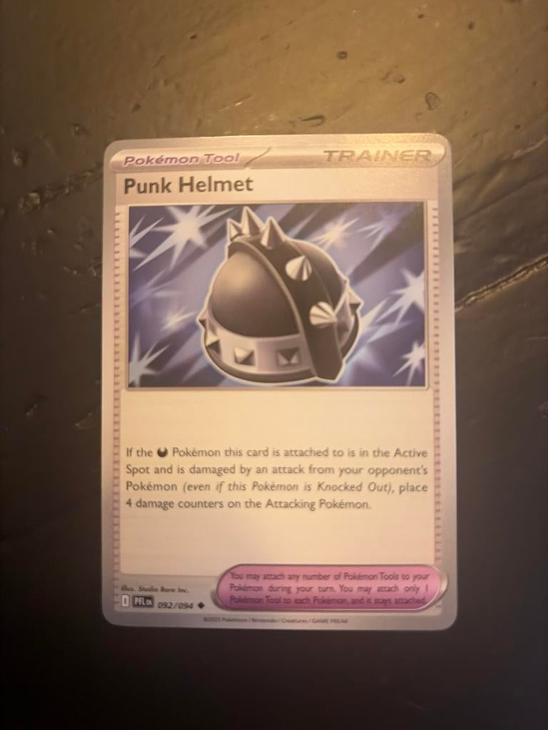 Pokemon - Punk Helmet #92, Ophalen of Verzenden, Zo goed als nieuw, Losse kaart