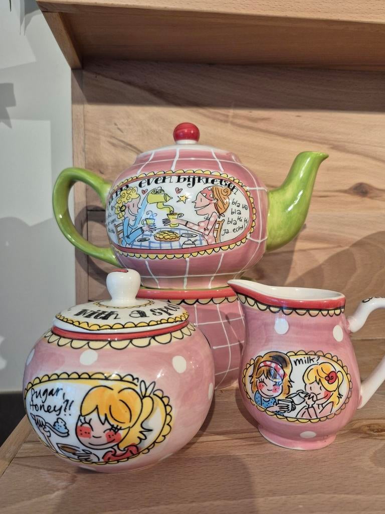 Theepot met suiker en melk kannetje blond amsterdam, Huis en Inrichting, Keuken | Servies, Blond Amsterdam, Overige typen, Ophalen of Verzenden