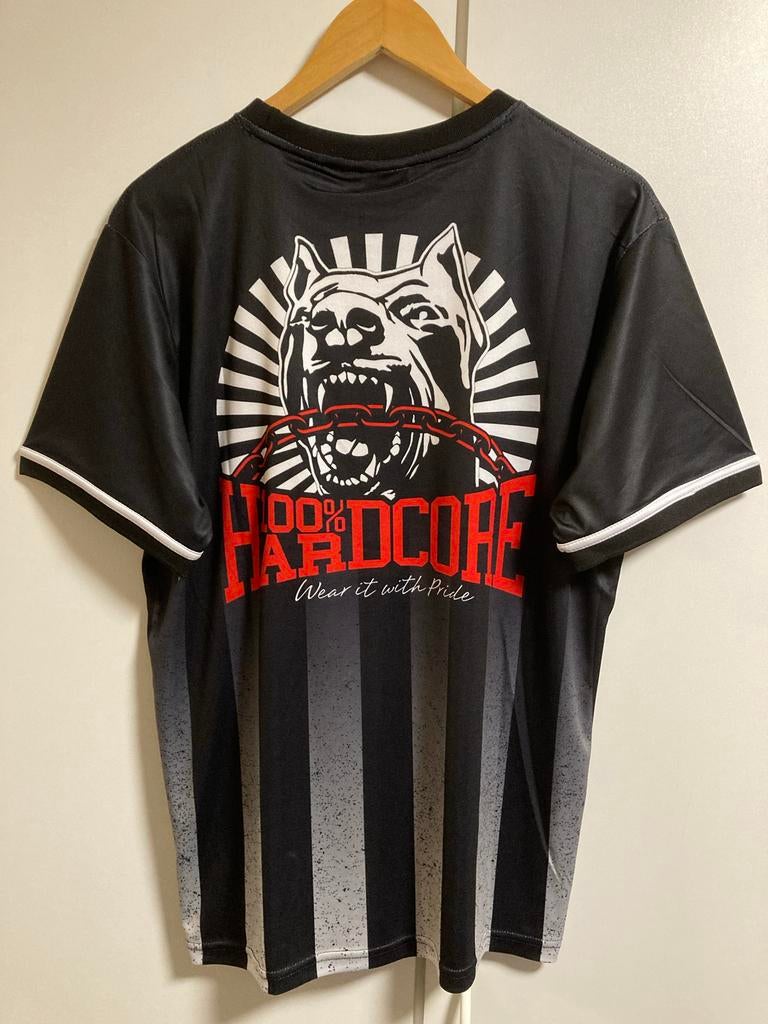 Hardcore t-shirt maat M zwart rood, Verzenden, Nieuw, Maat 48/50 (M), Zwart