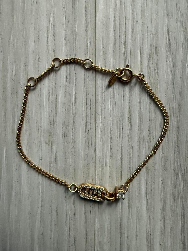 Fendi armband F, Ophalen, Overige materialen, Zo goed als nieuw, Goud