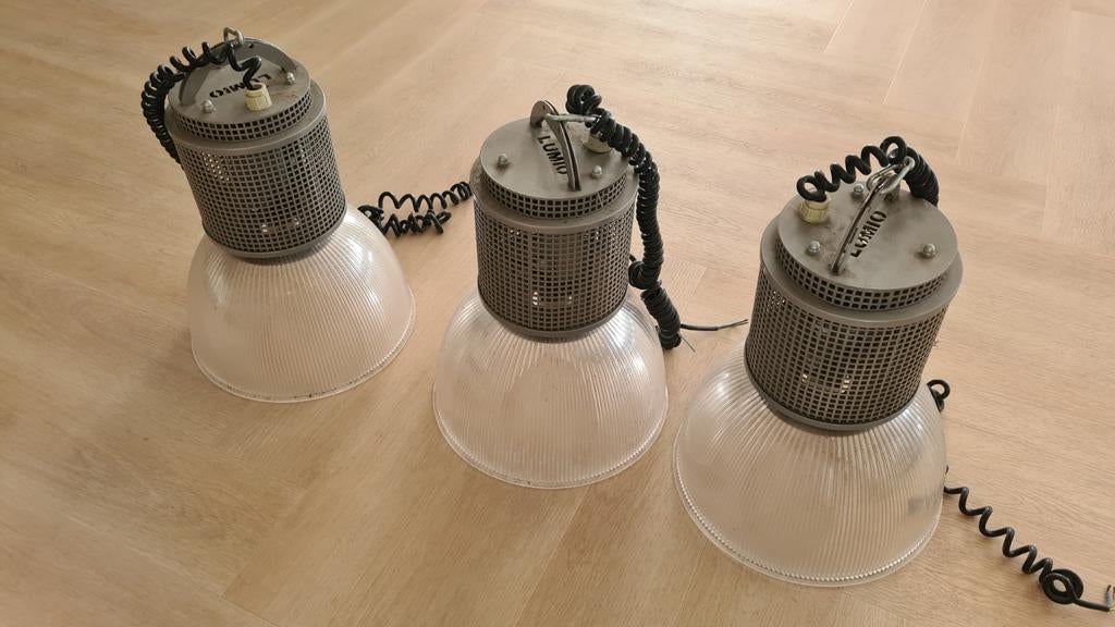 *topadvertentie* industriële hanglamp retro 3st lumio €49, Ophalen of Verzenden, Zo goed als nieuw, Minder dan 50 cm