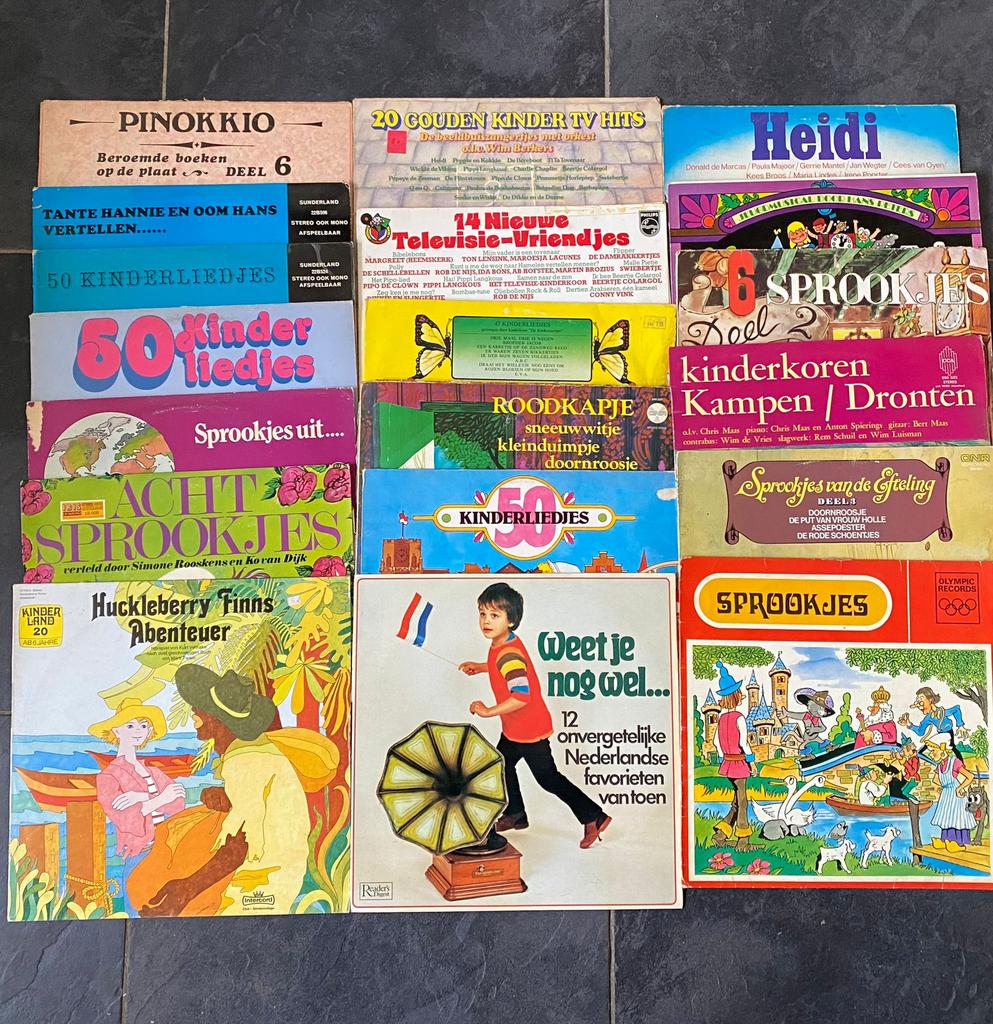 Kinderliedjes 70 lp’s, Ophalen, Gebruikt, Verhaal of Sprookje