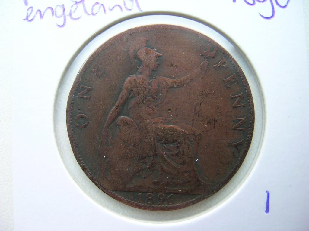 Penny 1896 Engeland (nr 1), Postzegels en Munten, Munten | Europa | Niet-Euromunten, Ophalen of Verzenden, Overige landen, Losse munt