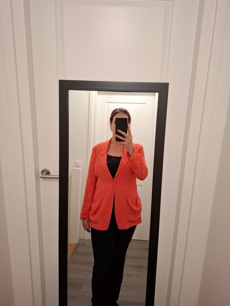 Oranje blazer stefanel, Maat 38/40 (M), Oranje, Ophalen of Verzenden, Zo goed als nieuw