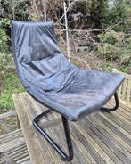 Design stoel fauteuil leer, Huis en Inrichting, Stoelen, Ophalen of Verzenden, Zo goed als nieuw, Leer, Eén