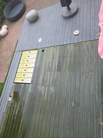 90 m2 Gebruikte composiet vlonderplanken - grijs, Tuin en Terras, Ophalen of Verzenden, Gebruikt, Composiet