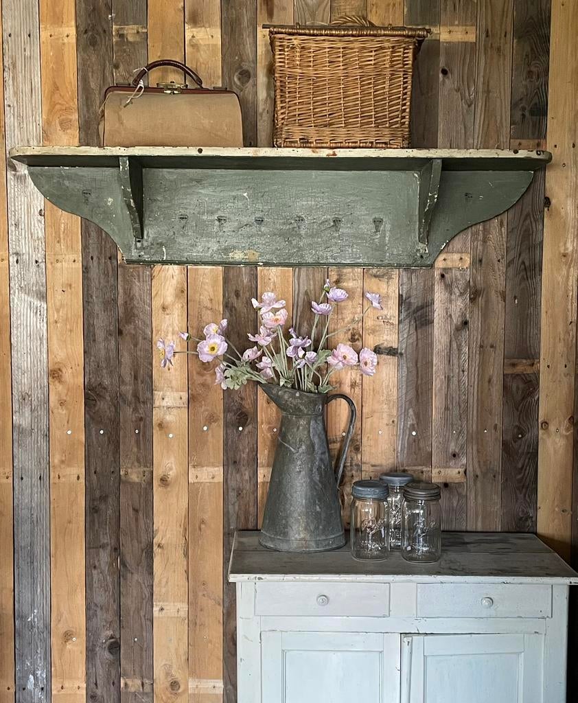 Brocante oud Frans regaal / wandrek / keukenrek, Antiek en Kunst, Ophalen of Verzenden