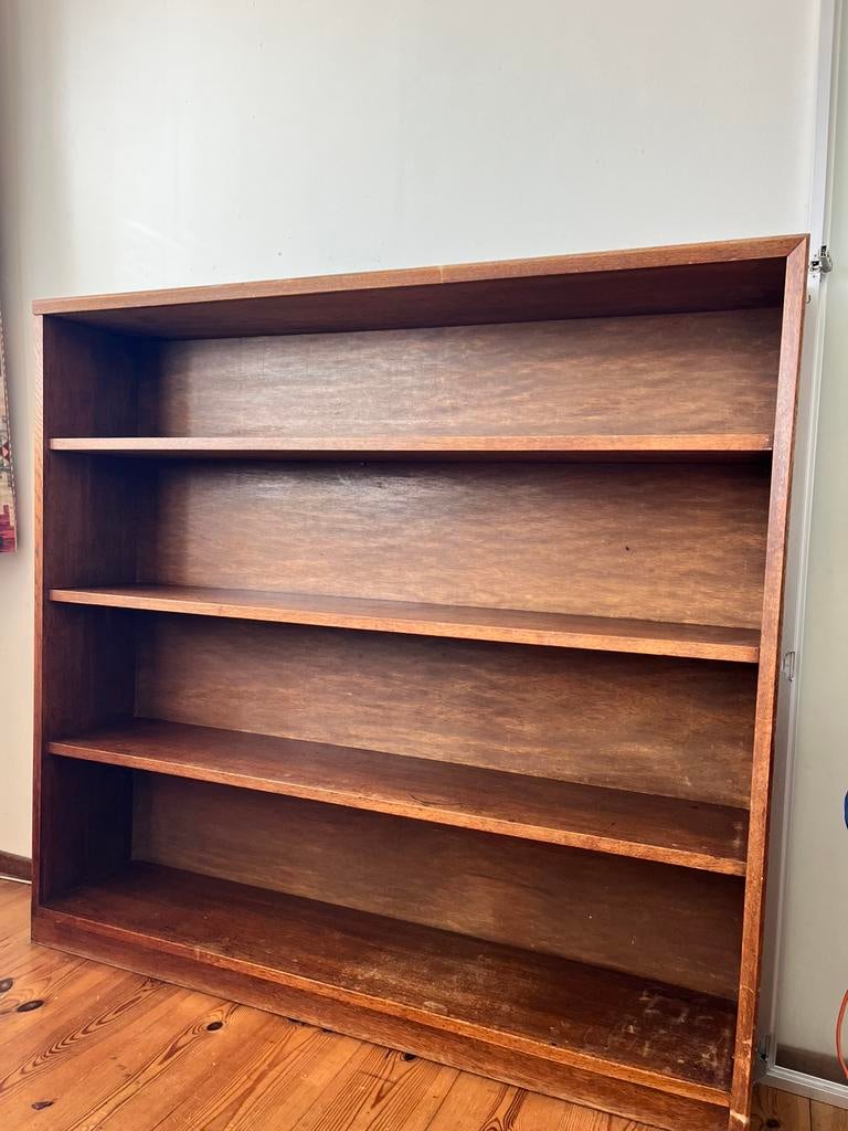 Antieke boekenkast (eikenhout), Ophalen, Met plank(en), Gebruikt, 100 tot 150 cm