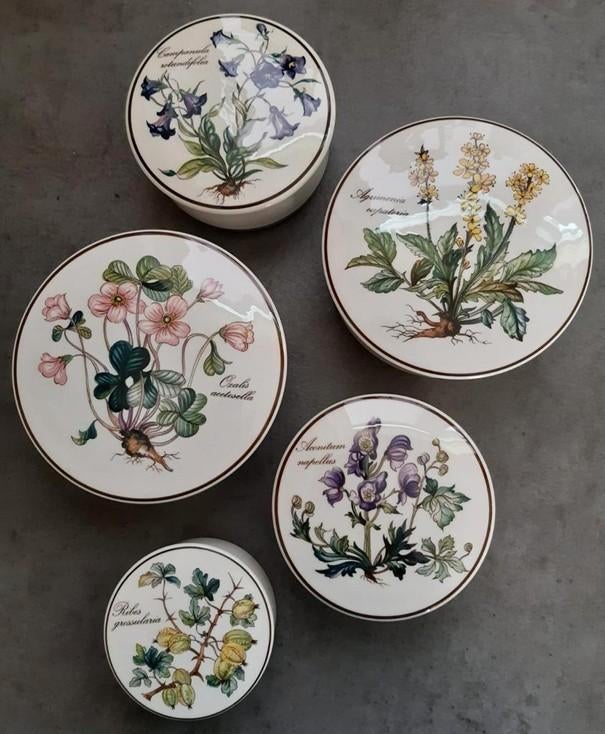 Villeroy en Boch Botanica doosjes met botanische print, Ophalen of Verzenden