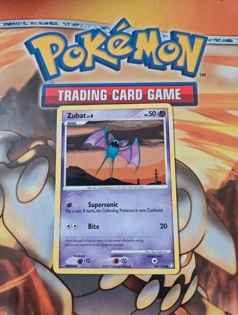 Zubat 108/123 Diamond&Pearl Mysterious Treasures pokemon, Ophalen of Verzenden, Gebruikt, Losse kaart