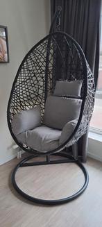 Egg hangstoel, Huis en Inrichting, Stoelen, Ophalen, Overige materialen, Gebruikt, Zwart