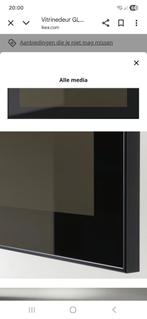 IKEA GLASSVIK vitrine deur - Zwart/transparant, Huis en Inrichting, Minder dan 50 cm, Nieuw, Ophalen of Verzenden, Glas