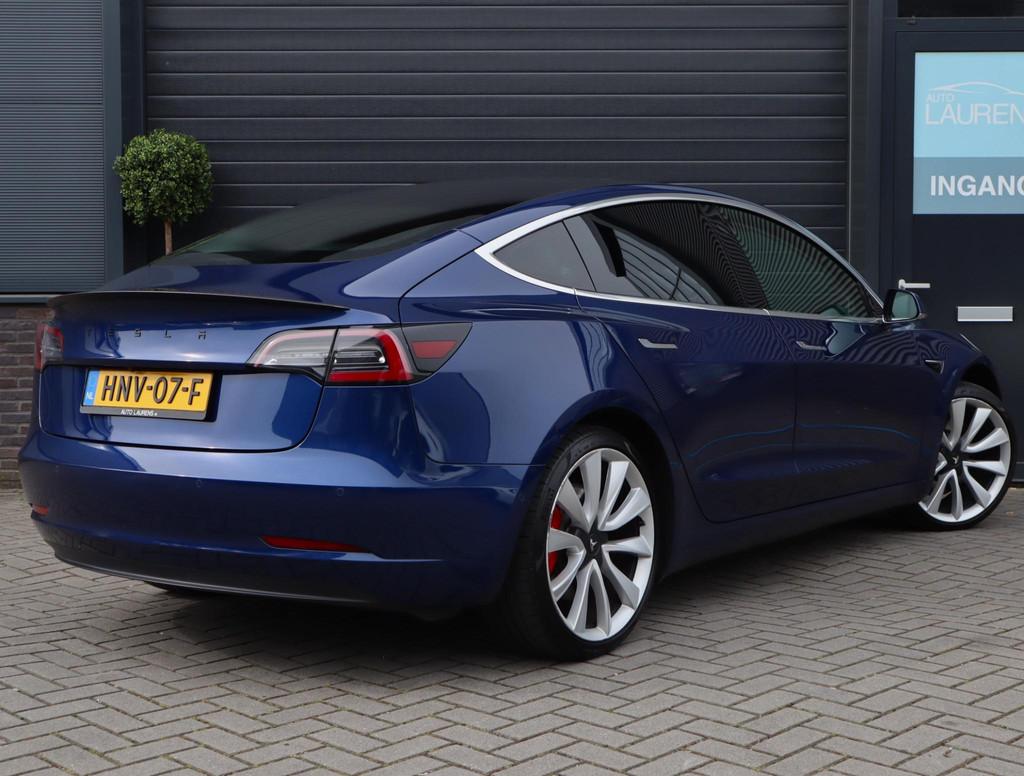 Tesla Model 3 Performance AWD 75 kWh 84% SOH | 20'' inch | A, Auto's, Tesla, Automaat, Stof, Zwart, 547 km