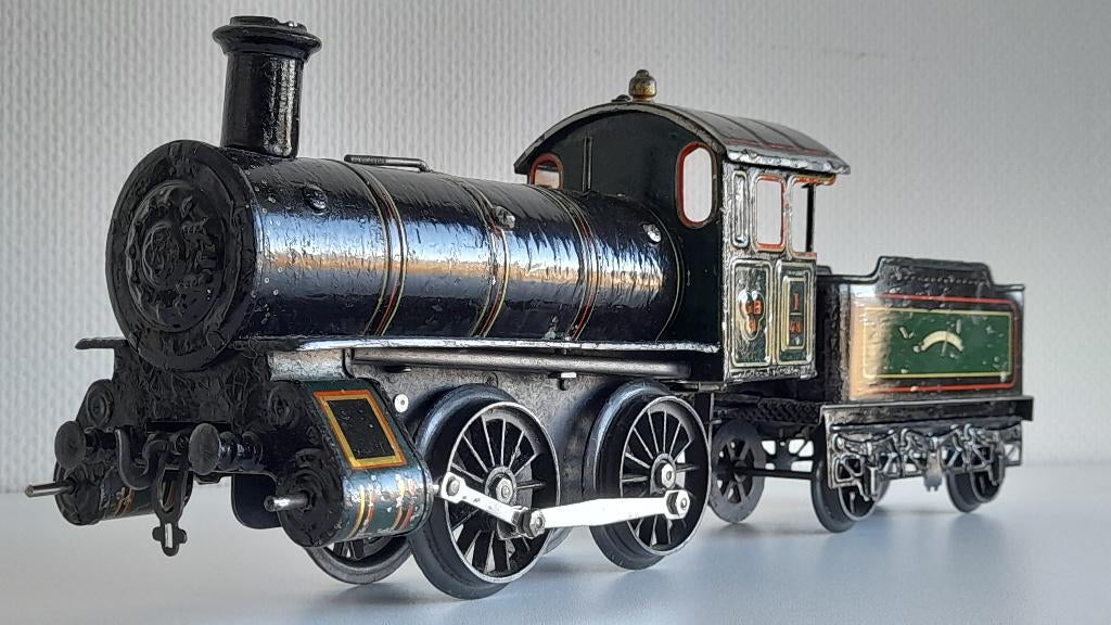BING SPOOR 1 STOOMLOCOMOTIEF(UURWERKMECHANISME)ANTIEK(1900), Antiek en Kunst, Antiek | Speelgoed, Ophalen of Verzenden