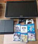Ps4 + 2 controlers 6 spellen en tv met meursteun, Ophalen, Met 2 controllers, Original, Gebruikt