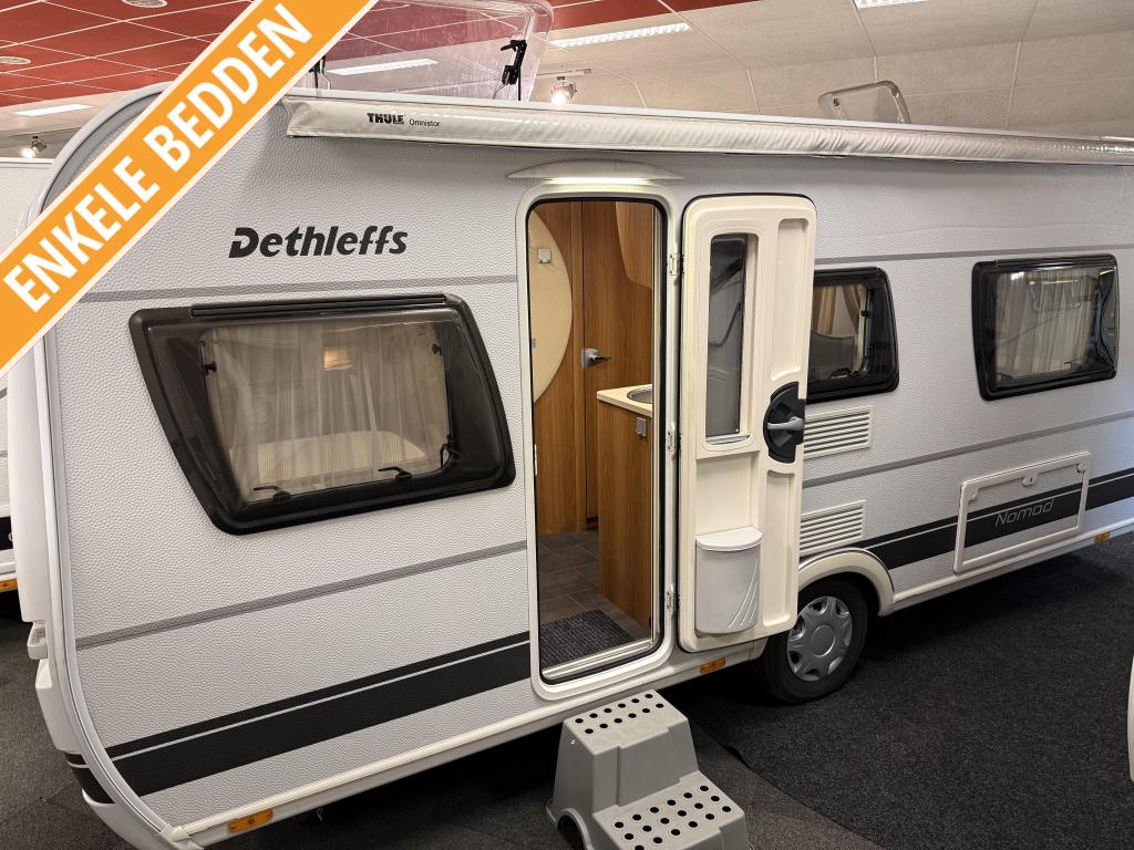 DETHLEFFS NOMAD 470 EL 2 APARTE BEDDEN RONDZIT LUIFEL, Caravans en Kamperen, Caravans, Standaardzit, Bedrijf, Overige typen, Tot en met 4