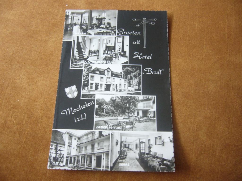 MECHELEN Z.L  =  6 LUIK VAN HOTEL BRULL, Verzamelen, Ansichtkaarten | Nederland, Ophalen of Verzenden, 1940 tot 1960, Ongelopen