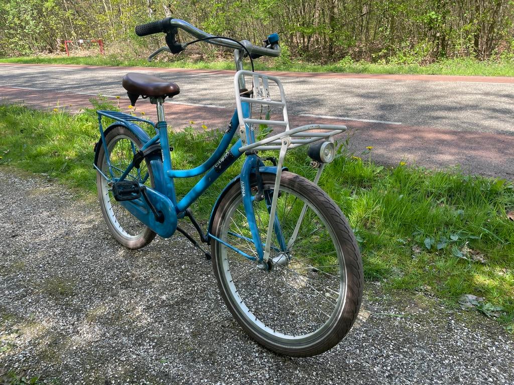 Meisjesfiets 22 inch lichtblauw, Ophalen, Gebruikt, 22 inch