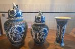 Delfts Blauw Gemberpotten en Vaas - Set van 3, Ophalen
