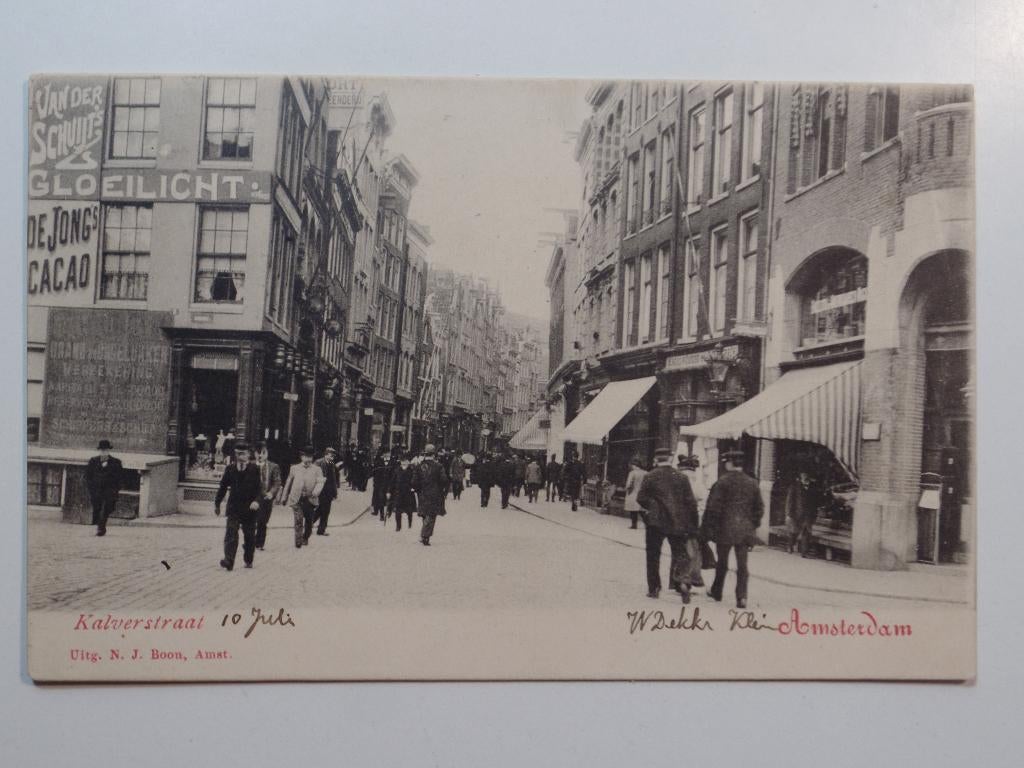 Amsterdam 637 Uitg N.J.Boon Kalverstraat, Verzenden, Voor 1920, Gelopen, Noord-Holland