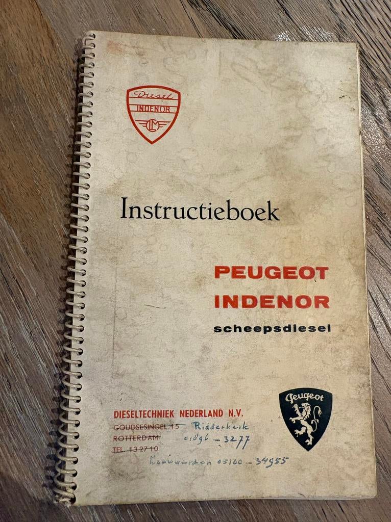 Instructieboek Peugeot Indenor Scheepsdiesel, Ophalen of Verzenden, Zo goed als nieuw, Bouwkunde