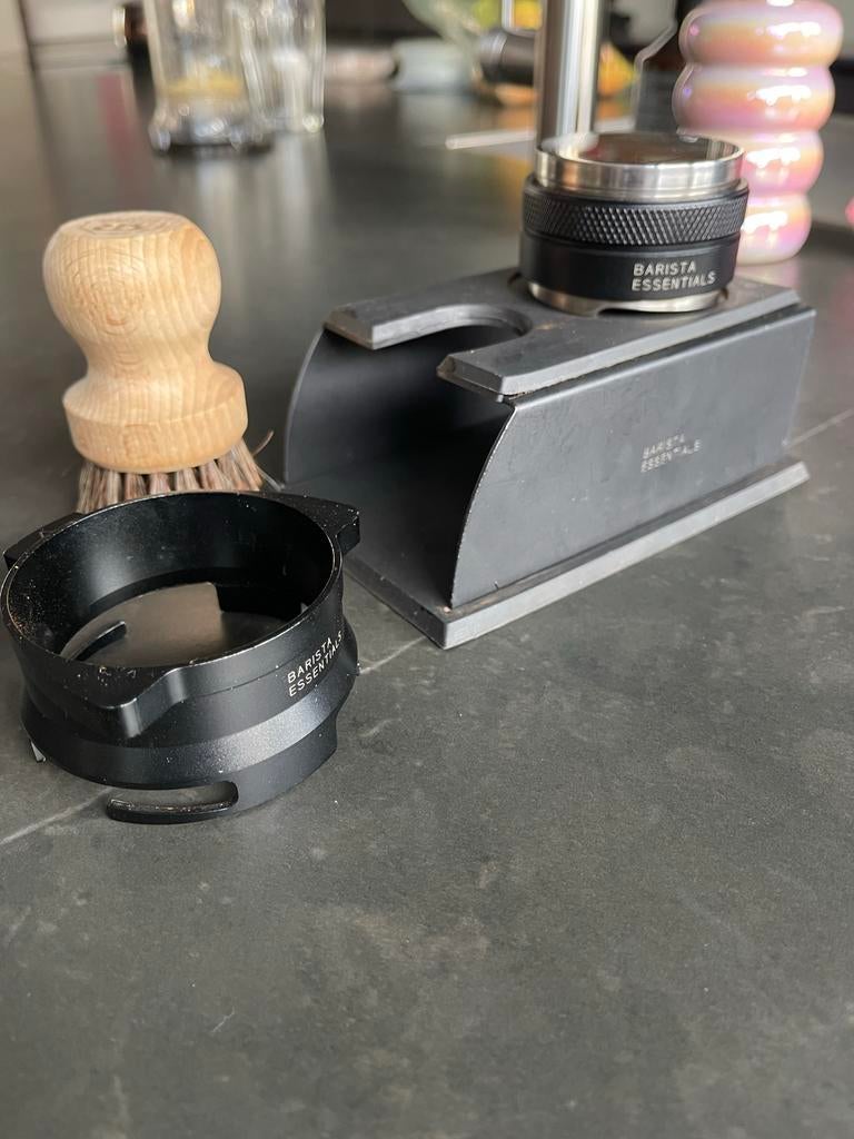 54 mm espresso accessoires (tamper, dosing cup & funnel), Ophalen of Verzenden, Gebruikt