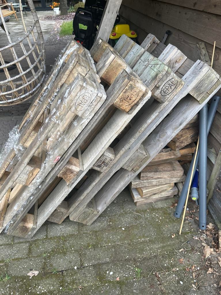 4 Europallets en 6 kleine pallets, Ophalen, Gebruikt, Pallet, Minder dan 200 cm