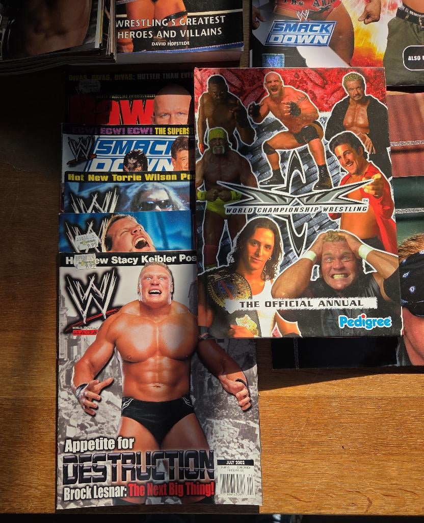 Slammin Wrestling WWE Raw kalenders magazine poster boek, Gebruikt, Overige typen, X, X